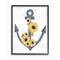 Stupell Industries Countryside Anchor with Sunflower Vine Floral Detail Framed Wall Art